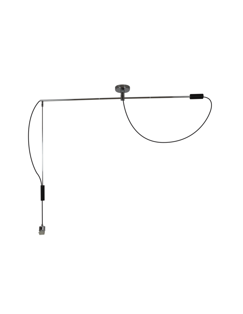Azzardo MALAGA LAMPBODY 1xE27 Wisząca/Ramię z Bazą Montażową bez Abażuru Chrom AZ2313