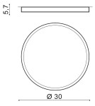 Azzardo MONZA II R 30 3000K WH 1xLED Sufitowa Biały AZ3795 Azzardo MONZA II R 30 3000K WH 1xLED Sufitowa Biały AZ3795