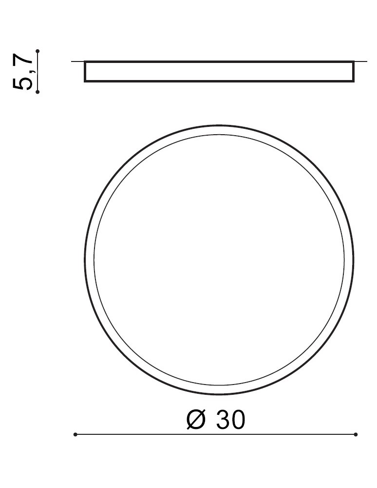 Azzardo MONZA II R 30 4000K WH 1xLED Sufitowa Biały AZ3797 Azzardo MONZA II R 30 4000K WH 1xLED Sufitowa Biały AZ3797