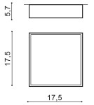 Azzardo MONZA II S 17 4000K WH 1xLED Sufitowa Biały AZ3685 Azzardo MONZA II S 17 4000K WH 1xLED Sufitowa Biały AZ3685