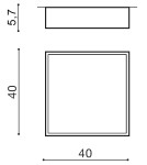 Azzardo MONZA II S 40 3000K WH 1xLED Sufitowa Biały AZ3691 Azzardo MONZA II S 40 3000K WH 1xLED Sufitowa Biały AZ3691