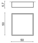 Azzardo MONZA II S 50 3000K WH 1xLED Sufitowa Biały AZ3695 Azzardo MONZA II S 50 3000K WH 1xLED Sufitowa Biały AZ3695