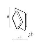Kinkiety - Azzardo ONYX BLACK 1xLED Ścienna Czarny AZ3358 - product 2