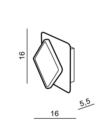 Azzardo ONYX WHITE 1xLED Ścienna Biały AZ3357 - produkt 2