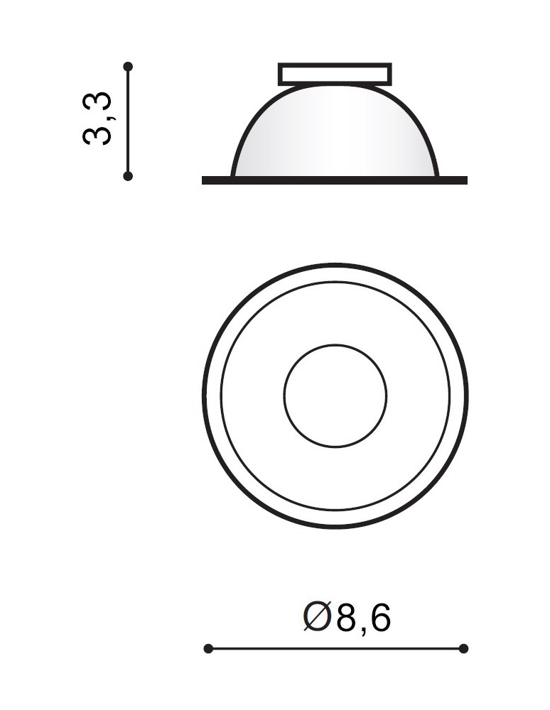 Odbłyśniki wymienne - Azzardo REMO R ALU 1 Odbłyśnik Aluminium AZ0821 - product kolory-swiatla.pl 2