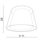 Azzardo SHADE DS 43 WHITE 1 Abażur Biały/Czarny AZ2609 Azzardo SHADE DS 43 WHITE 1 Abażur Biały/Czarny AZ2609