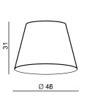 Azzardo SHADE TR 46 GREY Abażur Szary AZ3672 Azzardo SHADE TR 46 GREY Abażur Szary AZ3672