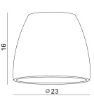 Azzardo SHADE ZA 23 ALU 1 Abażur Aluminium AZ2594 Azzardo SHADE ZA 23 ALU 1 Abażur Aluminium AZ2594