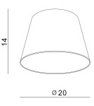 Azzardo SHADE ZF 20 WHITE 1 Abażur Biały AZ2599 Azzardo SHADE ZF 20 WHITE 1 Abażur Biały AZ2599