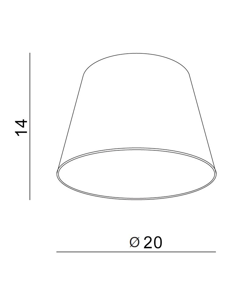 Azzardo SHADE ZF 20 WHITE 1 Abażur Biały AZ2599 Azzardo SHADE ZF 20 WHITE 1 Abażur Biały AZ2599