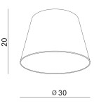 Azzardo SHADE ZF 30 WHITE 1 Abażur Biały AZ2588 Azzardo SHADE ZF 30 WHITE 1 Abażur Biały AZ2588