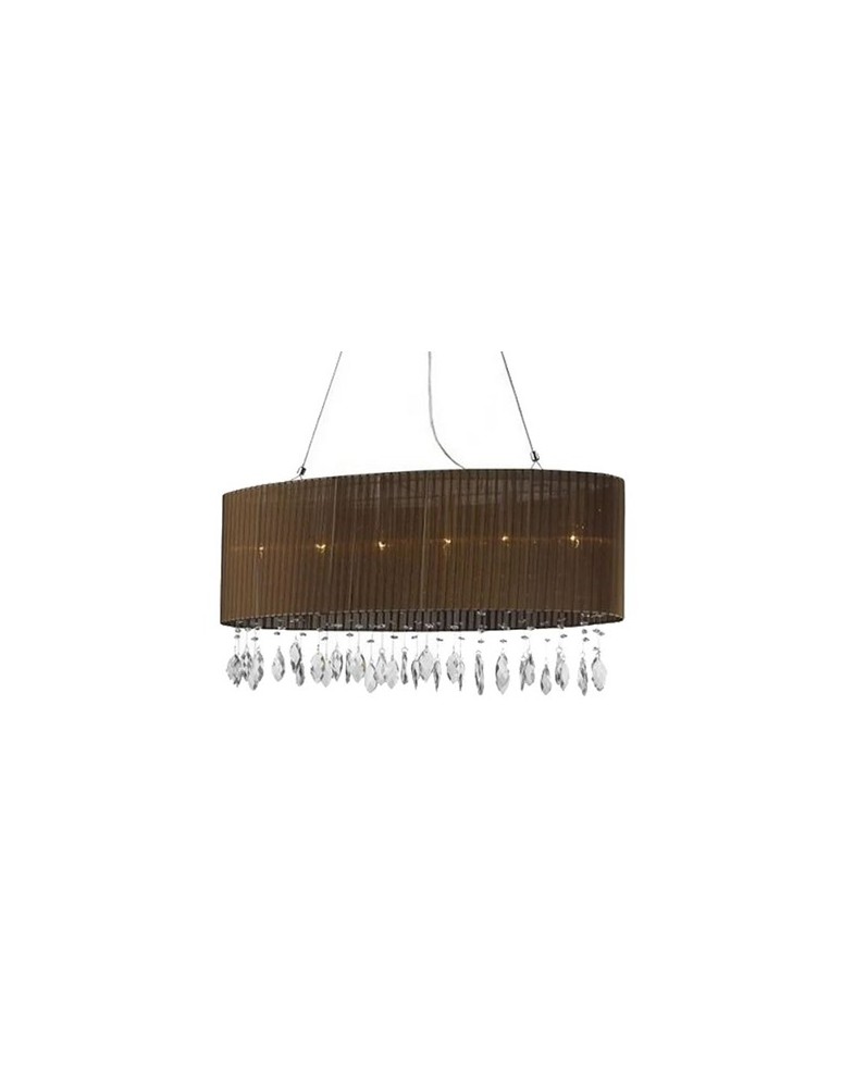 Azzardo SIDNEY OVAL BROWN 6xE14 Wisząca Brązowy AZ1839 Azzardo SIDNEY OVAL BROWN 6xE14 Wisząca Brązowy AZ1839