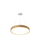 Lampy wiszące LED - Azzardo SILVAM 45 PENDANT 1xLED Wisząca Drewno/Biały AZ3344 - product 1