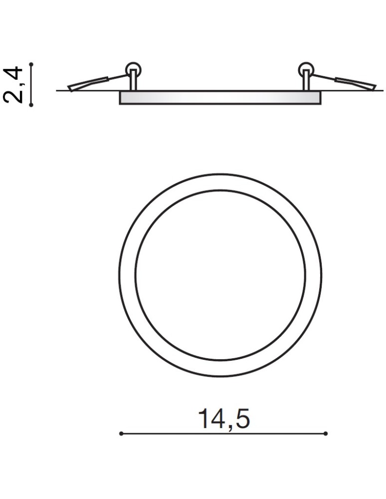 Azzardo SLIM 15 ROUND 3000K IP44 CHROME 1xLED Wpuszczana Chrom IP44 AZ2838