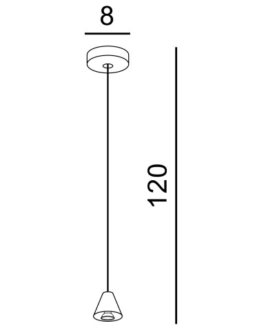 Azzardo TENTOR LAMPBODY BLACK 1xLED Baza Sufitowa z Przewodem i Źródłem Światła LED Czarny AZ3098 - produkt 2