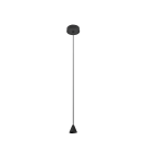 Lampy wiszące LED - Azzardo TENTOR LAMPBODY BLACK 1xLED Baza Sufitowa z Przewodem i Źródłem Światła LED Czarny AZ3098 - product 1