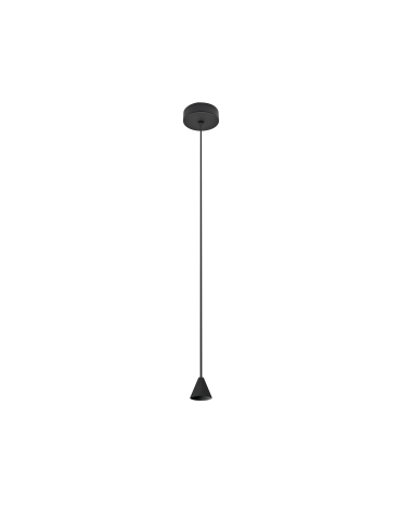 Azzardo TENTOR LAMPBODY BLACK 1xLED Baza Sufitowa z Przewodem i Źródłem Światła LED Czarny AZ3098