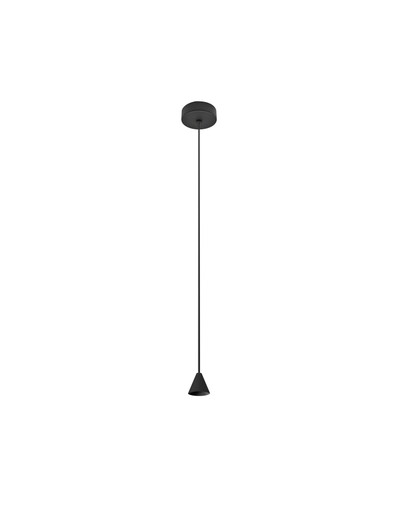 Azzardo TENTOR LAMPBODY BLACK 1xLED Baza Sufitowa z Przewodem i Źródłem Światła LED Czarny AZ3098