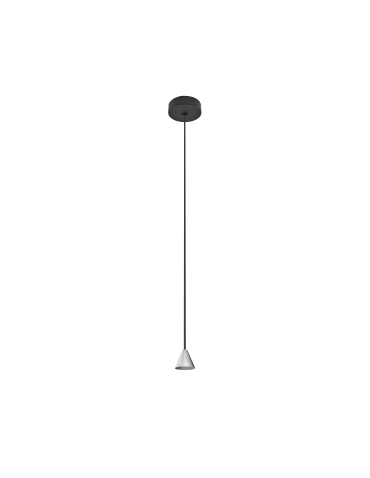 Azzardo TENTOR LAMPBODY CHROME 1xLED Baza Sufitowa z Przewodem i Źródłem Światła LED Chrom AZ3086