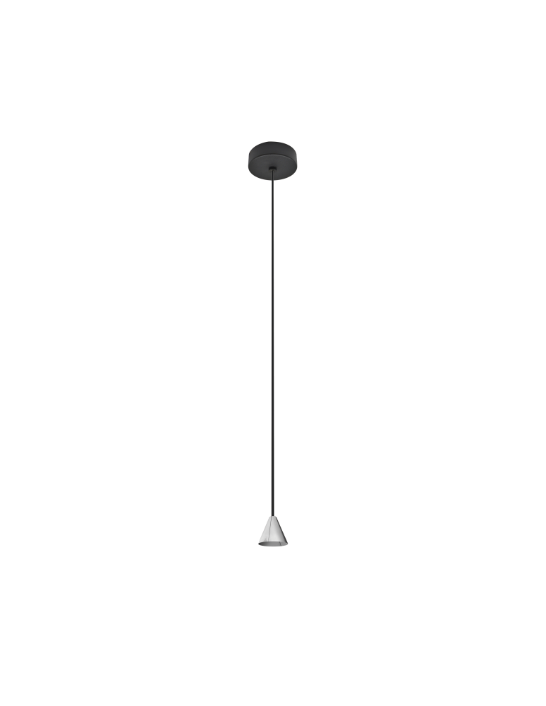 Azzardo TENTOR LAMPBODY CHROME 1xLED Baza Sufitowa z Przewodem i Źródłem Światła LED Chrom AZ3086