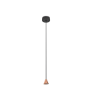 Lampy wiszące różowe złoto - Azzardo TENTOR LAMPBODY ROSE GOLD 1xLED Baza Sufitowa z Przewodem i Źródłem Światła LED Różowy Złoty AZ3085 - product 1