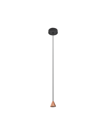 Azzardo TENTOR LAMPBODY ROSE GOLD 1xLED Baza Sufitowa z Przewodem i Źródłem Światła LED Różowy Złoty AZ3085