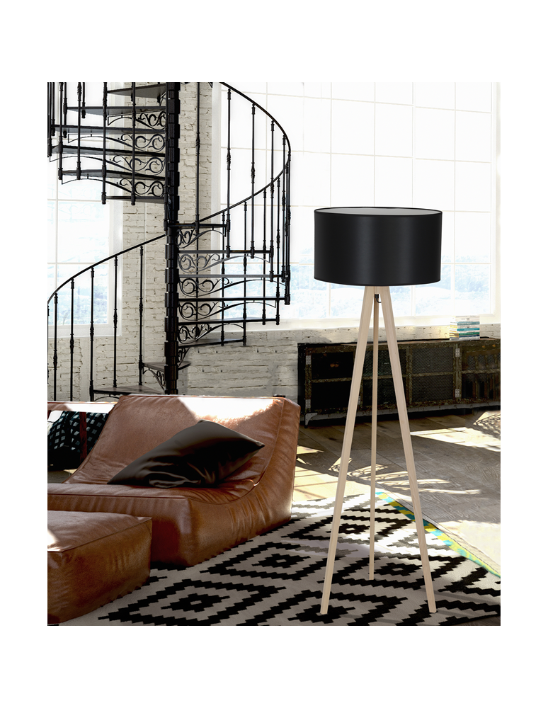 Azzardo TRIPOD WOOD LAMPBODY 1xE27 Podstawa Lampy Podłogowej bez Abażuru Drewno Dębowe AZ3013