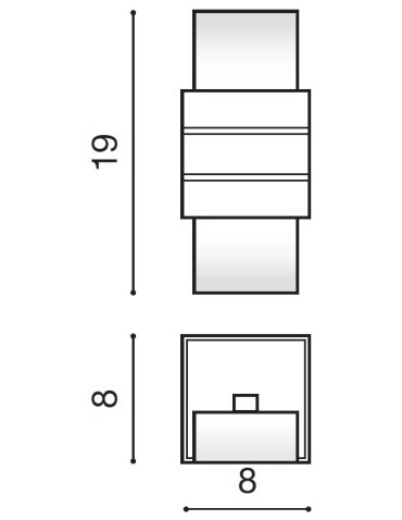 Azzardo VIDAL ALUMINIUM 1xG9 Ścienna Aluminium AZ0862 - produkt 2
