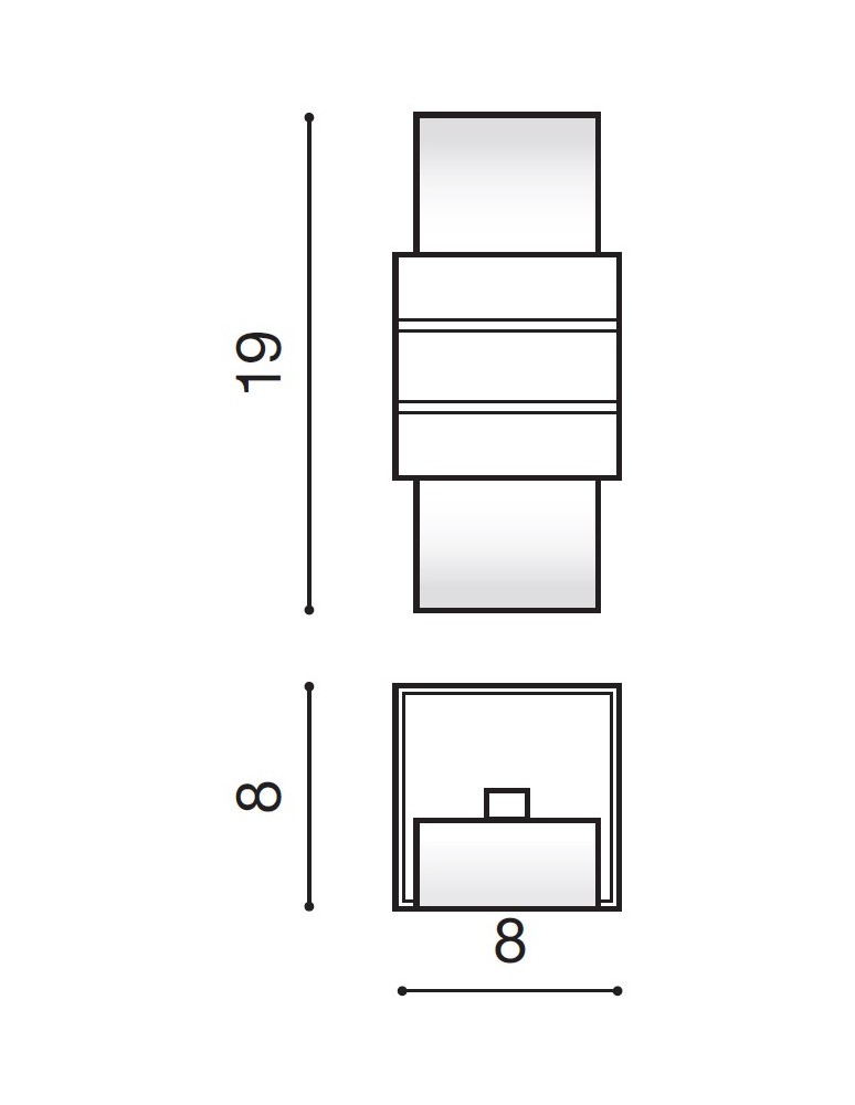 Kinkiety - Azzardo VIDAL ALUMINIUM 1xG9 Ścienna Aluminium AZ0862 - product kolory-swiatla.pl 2