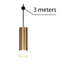 Przewody z oprawkami systemów oświetleniowych - Azzardo ZIKO G9 3 METERS ANTIQUE 1xG9 Przewód z Oprawką bez Bazy Sufitowej Antyczny AZ3457 - product 2