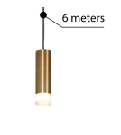 Przewody z oprawkami systemów oświetleniowych - Azzardo ZIKO G9 6 METERS ANTIQUE 1xG9 Przewód z Oprawką bez Bazy Sufitowej Antyczny AZ3458 - product 2
