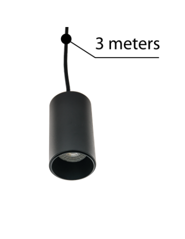 Azzardo ZIKO GU10 3 METERS BLACK 1xGU10 Przewód z Oprawką bez Bazy Sufitowej Czarny AZ3411 - product 2
