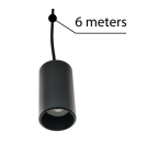 Przewody z oprawkami systemów oświetleniowych - Azzardo ZIKO GU10 6 METERS BLACK 1xGU10 Przewód z Oprawką bez Bazy Sufitowej Czarny AZ3412 - product 2