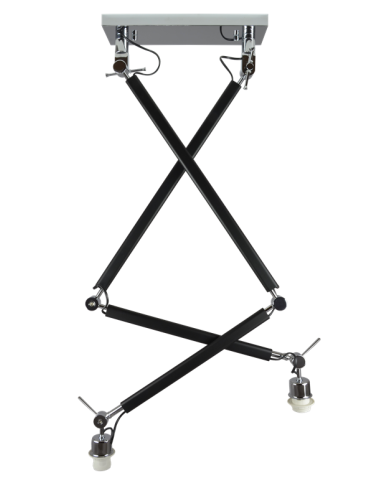 Azzardo ZYTA 2S LAMPBODY BLACK 2xE27 Wisząca/Ramię z Bazą Montażową bez Abażuru Czarny AZ1846