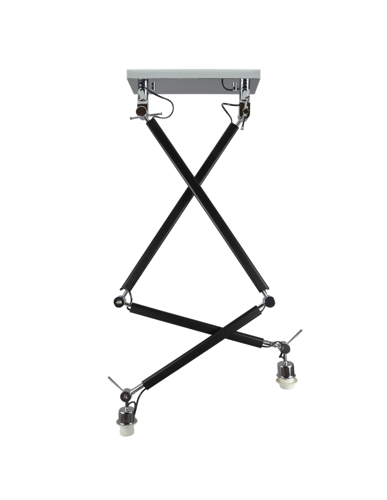 Azzardo ZYTA 2S LAMPBODY BLACK 2xE27 Wisząca/Ramię z Bazą Montażową bez Abażuru Czarny AZ1846