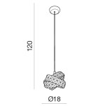 Lampy wiszące - Azzardo BARI 1 1xG9 Wisząca Przeźroczysty AZ2104 - product 2