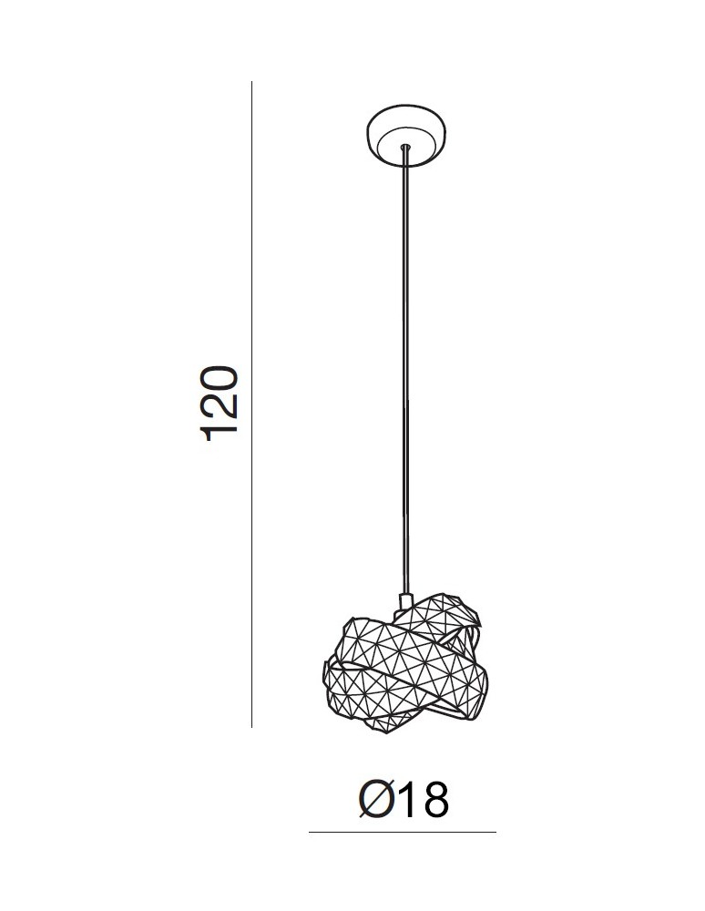 Lampy wiszące - Azzardo BARI 1 1xG9 Wisząca Przeźroczysty AZ2104 - product kolory-swiatla.pl 2