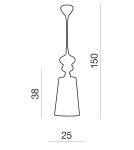 Lampy wiszące - Azzardo BAROCO 1 BLACK PENDANT 1xE27 Wisząca Czarny AZ0064 - product 2