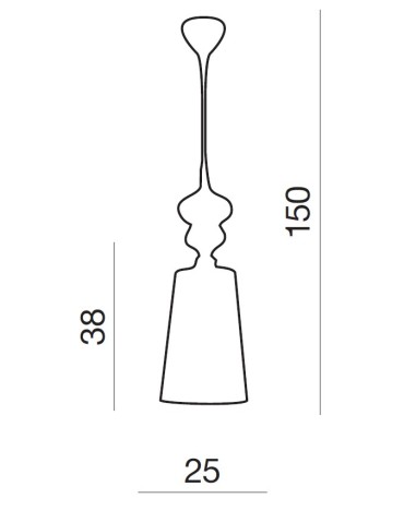 Azzardo BAROCO 1 BLACK PENDANT 1xE27 Wisząca Czarny AZ0064 - produkt 2