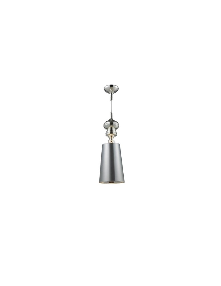 Lampy wiszące - Azzardo BAROCO 1 SILVER PENDANT 1xE27 Wisząca Srebrny AZ0307 - produkt kolory-swiatla.pl 1