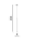 Lampy wiszące LED - Azzardo LOUISE 1 BK 1xLED Wisząca Czarny AZ3155 - produkt 4