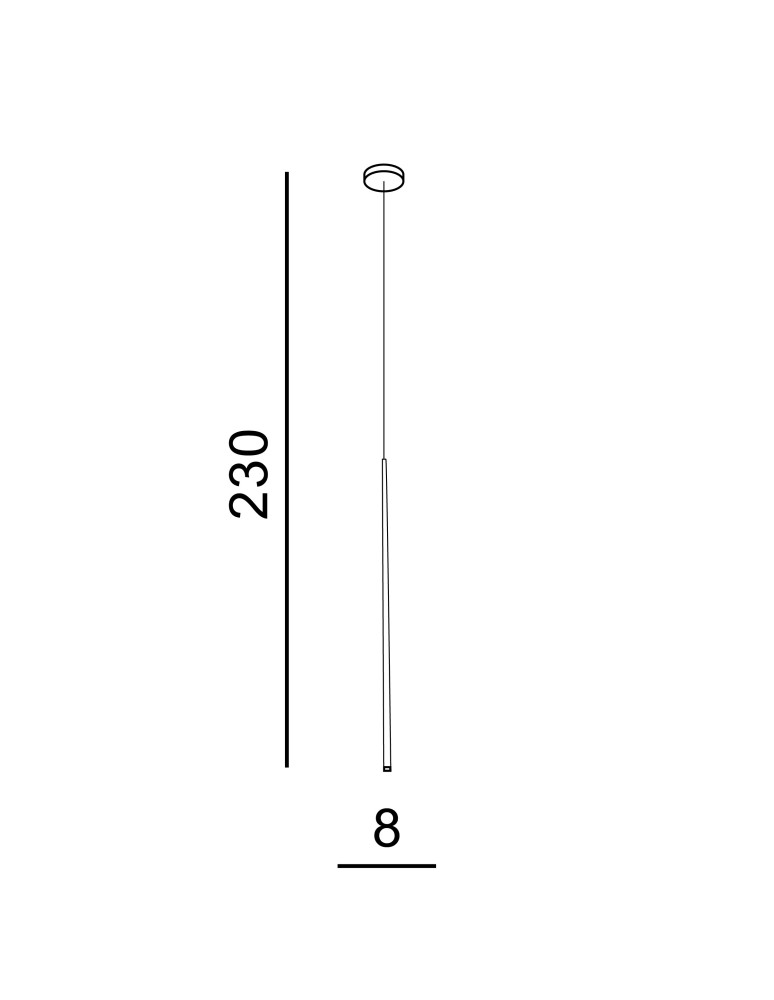 Azzardo LOUISE 1 BK 1xLED Wisząca Czarny AZ3155
