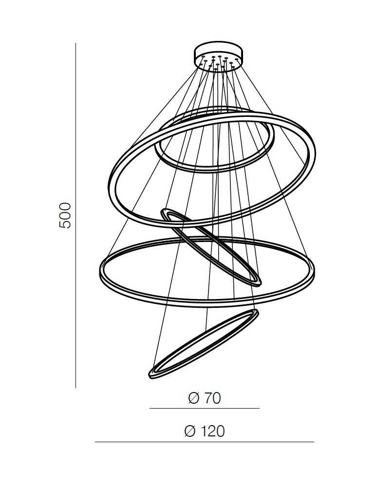Azzardo WHEEL XXL LED 190W 11400lm 3000K złoty wisząca AZ3138 Azzardo WHEEL XXL LED 190W 11400lm 3000K złoty wisząca AZ3138