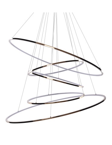 Azzardo WHEEL XXL LED 190W 11400lm 3000K złoty wisząca AZ3138 - produkt 2