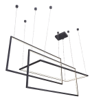 Lampy wiszące geometryczne - Azzardo METRIC BLACK 1xLED Wisząca Czarny AZ2914 - produkt 1