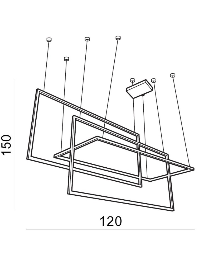 Azzardo METRIC BLACK 1xLED Wisząca Czarny AZ2914