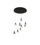 Lampy wiszące LED - Azzardo DALMATIA 9 BLACK 9xLED Wisząca Czarny AZ3143 - product 1