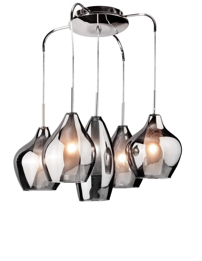 Lampy wiszące - Azzardo AMBER MILANO 5 CHROME 5xG9 Wisząca Chrom AZ0722 - produkt kolory-swiatla.pl 1