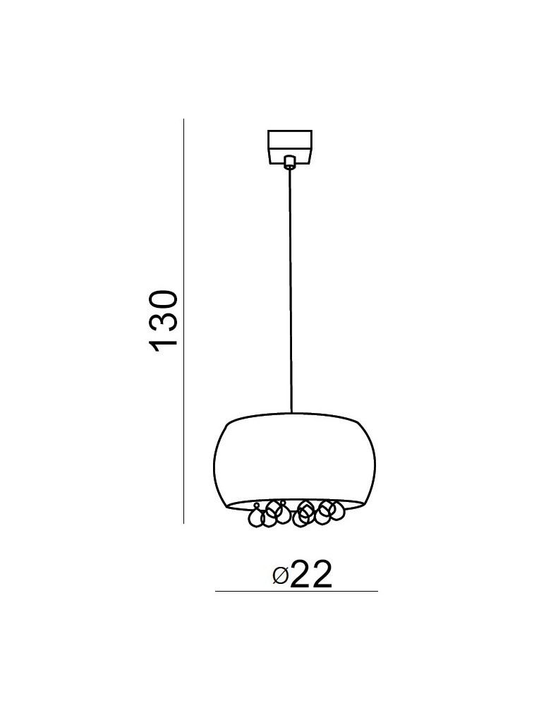 Lampy wiszące glamour - Azzardo QUINCE 1 1xG9 Wisząca Biały AZ3080 - product kolory-swiatla.pl 2