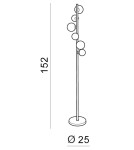 Lampy podłogowe - Azzardo SYBILLA 6 FLOOR 6xG9 Podłogowa Biały/Chrom AZ2101 - product 2